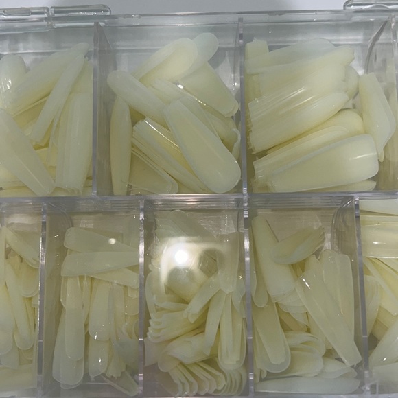 500pcs False Nail Tips 10 Sizes Traceless Square Coffin French Stiletto, Natural - Picture 4 of 5